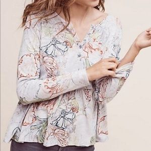 Anthropologie floral tshirt